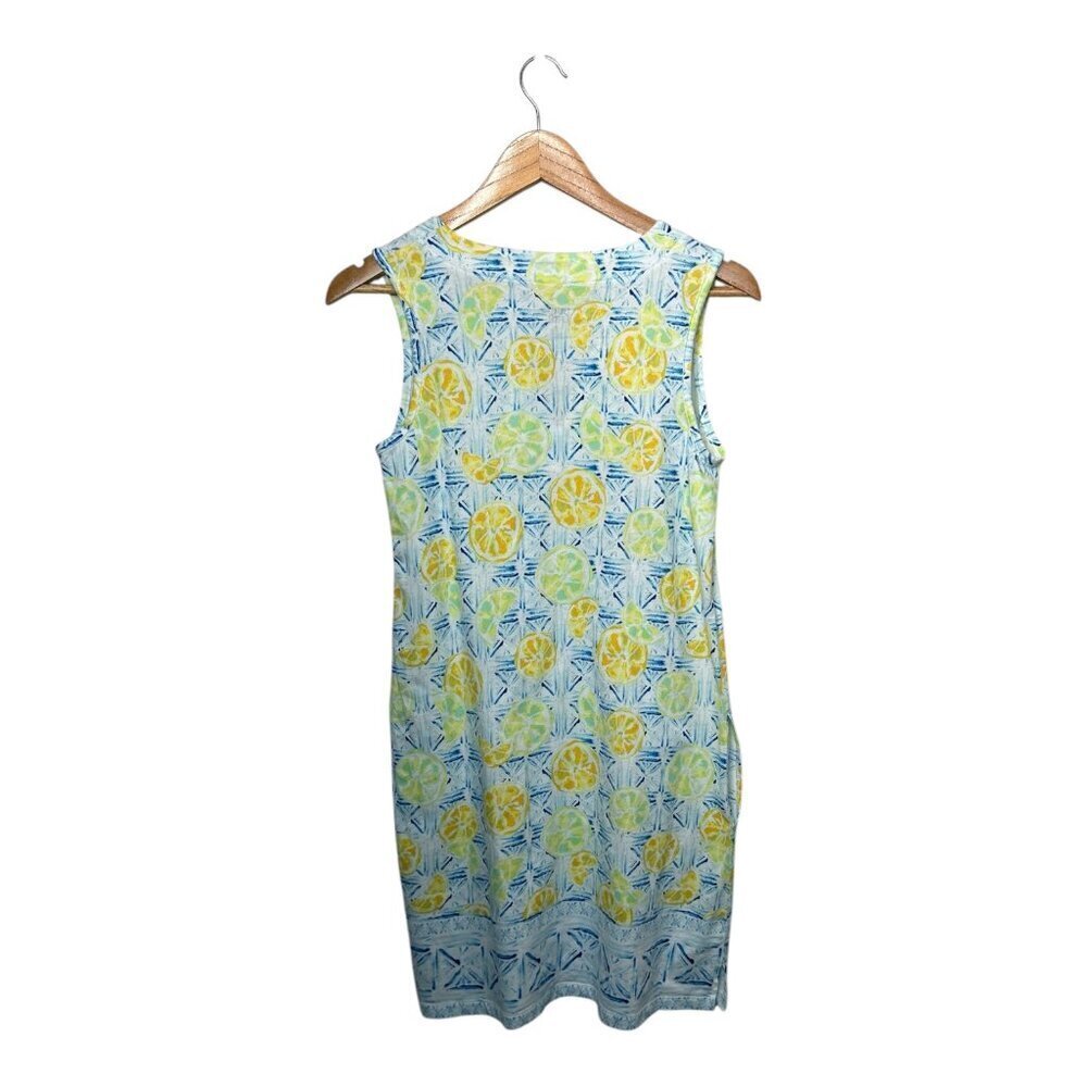 Lands End's Women Cotton Jersey Summer Dress Adorned with Lemons | Sz‎ XS Picnic - Picture 2 of 11